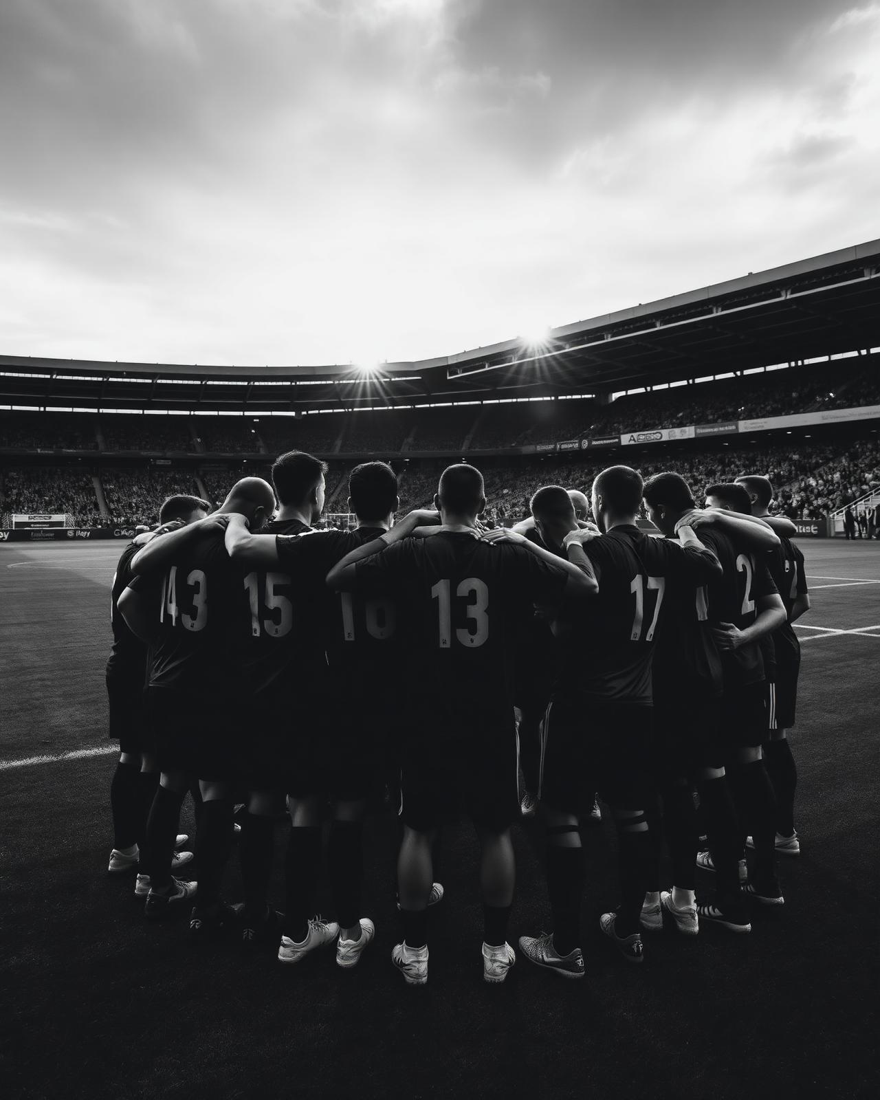 Equipo reunido antes del partido
